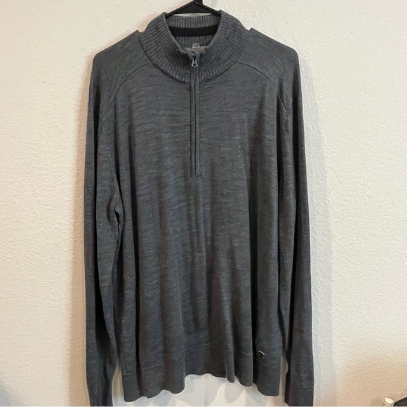 Smartwool Other - Smart wool merino wool blend gray long sleeve quarter zip sweater size large